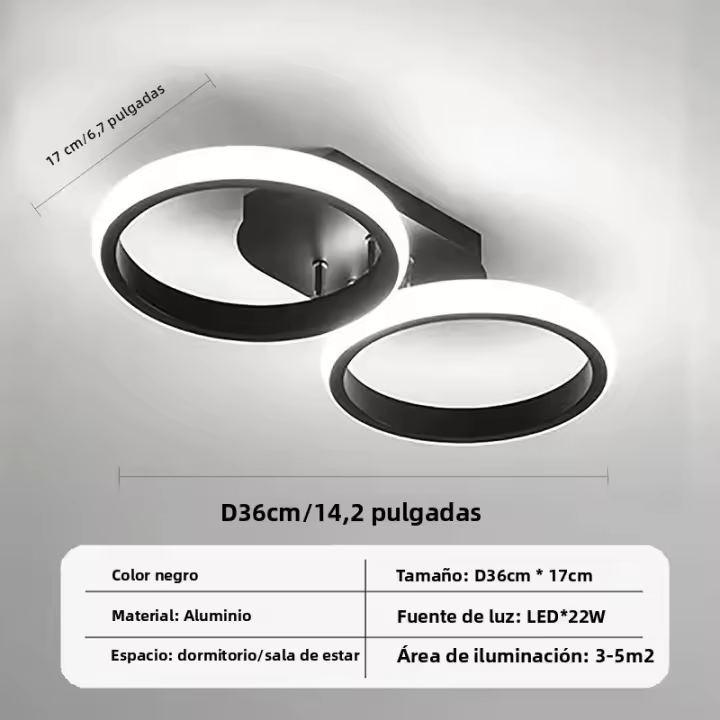 Luz De Techo LED Moderna En Forma Redonda Y Cuadrada Para Pasillo Dormitorio Vestíbulo Sala De Estar Restaurante Escalera Iluminación Luminarias - 1