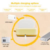 Toaster Bread Light Creativo Lámpara De Noche LED Recargable Para Dormitorio Regalo De Cumpleaños Forma Rectangular Incluye Baterías - details 2