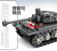 Bloques De Construcción DIY Para Adultos Y Niños Modelo De Tanque King Tiger De La Segunda Guerra Mundial Juguetes Educativos De Soldados Del Ejército Militar - details 3