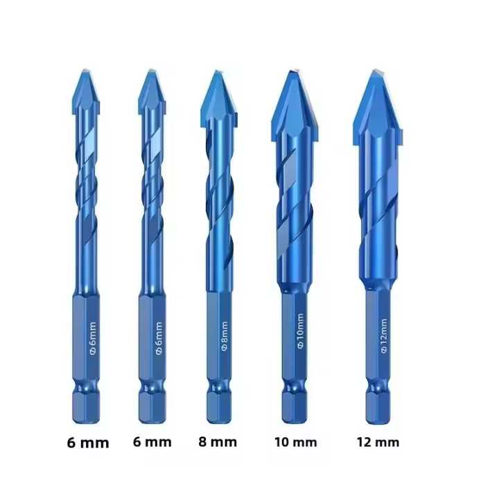 Broca Hexagonal De Alta Dureza Multiusos Con Taladro Eje Asimétrico Carburo Triangular Acero De Tungsteno Cuatro Borde Abre Agujeros Para Madera Y Metal - 1