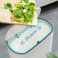Bote de basura con anillo de prensa de forma Estrecha con tapa para Espacio de baño, resaltando Las Características de la clasificación de basura - details 3