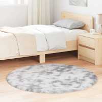 vidaXL Alfombra peluda de pelo largo NAVARRA 120x120cm poliéster en color Beige/Crema/Gris plateado y más - details 3