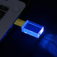 JASTER USB Flash Drive LED De Memoria 128GB 64GB 32GB 16GB 8GB Para Portátil Creativo Regalo Mini Stick De Memoria Cúbico De Cristal USB 2.0 - details 6