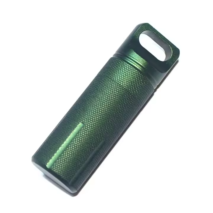 Nueva Caja De Almacenamiento De Kit De Supervivencia EDC De Aluminio Sellado Impermeable Para Cápsulas De Botella Y Tabletas Caso Airtight De Herramientas Al Aire Libre En Negro Verde Y Naranja - 1