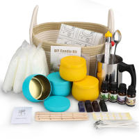 DIY Candle Making Kit, DIY Candle Craft Tools Set with Candle Tins, Watering Pot and Spoon, Wicks Stickers, Candle Wicks, Candle Wicks Holder, Colour Block, Label and Beeswax - details 0
