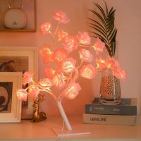 Lámpara De Rosas Con 24 LED Decoración De Mesa Para Bodas Día De La Madre San Valentín Regalo Para Niñas Y Madres Adorno De Árbol De Luz Atmosférica - details 3