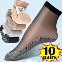 Calcetines Cortos Para Mujer Ultradelgados Antideslizantes Con Fondo De Algodón Transpirables Y Elásticos Para Verano 5/10 Pares - details 2