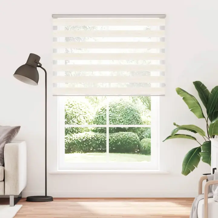 Estor cebra beige mármol tejido ancho 155,9 cm poliéster - 1