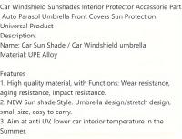 Parasol De Sol Para Coche Con Protección Solar Accesorios De Verano Para Ventanas Delanteras Plegable Tipo Paraguas - details 0