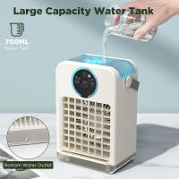 Aire Acondicionado Portátil with Remote Control, Mini Enfriador de Aire with 2-8H Temporizador, 3 Velocidades de Ventilador, 2 Modos de Nebulización, 700ML Climatizador Evaporativo para Hogar - details 2