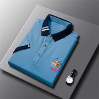 Camisa Polo Casual Para Hombres De Color Sólido Con Bordado Manga Corta Estilo Callejero Nuevo Arribo Moda Streetwear Verano - details 6