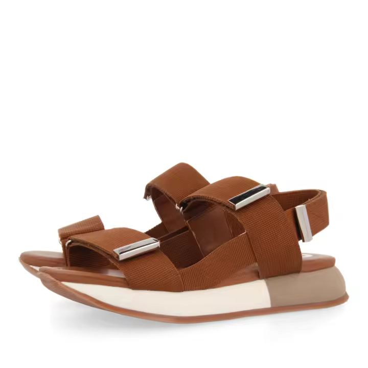 Sandalia Marrón Gioseppo para Mujer - Tiras Ajustables - Planta Anatómica - Suela de 3 Cm - 1