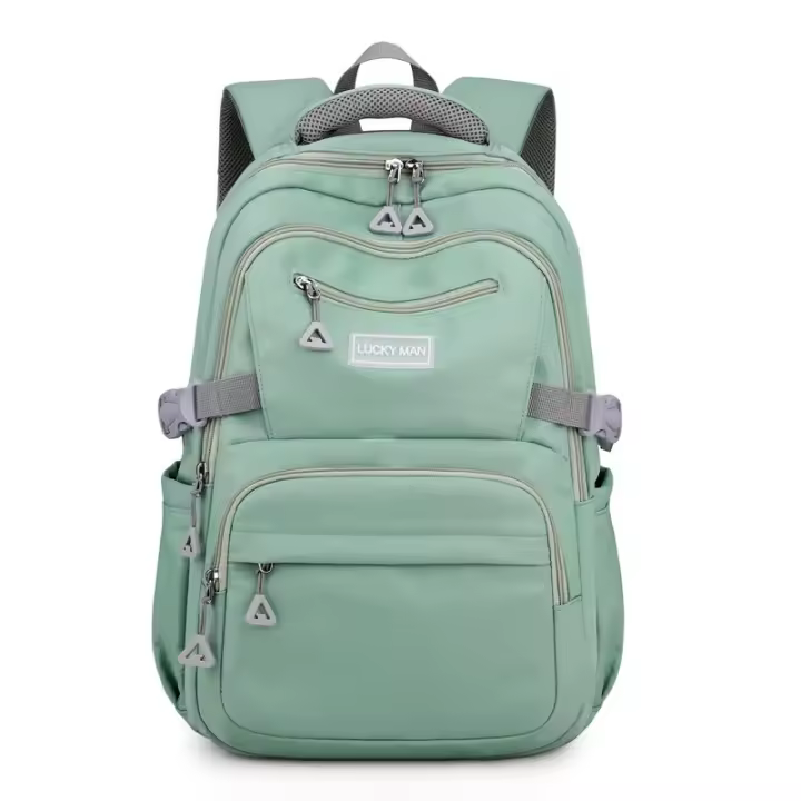 Mochila escolar para chicas adolescentes, morral sencillo de color sólido para mujer, morral escolar juvenil - 1