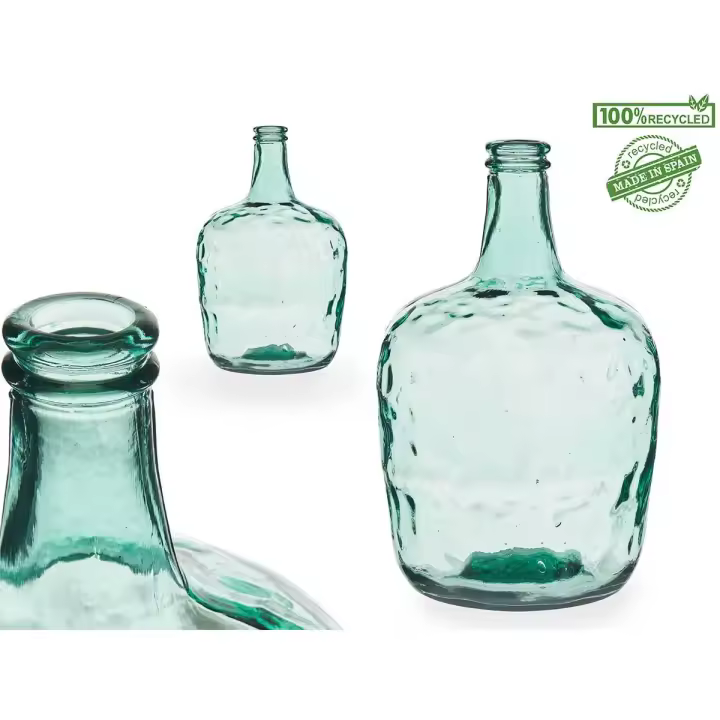 Factory Cuadros - Jarrón Decorativo Bakari de Cristal - Medidas 19 X 19 X 29 5 Cm - Capacidad 4L - 1