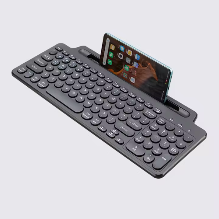 Teclado Inalámbrico Bluetooth Con Ratón Y Ranura Para Tarjeta Teclado Numérico Para Android IOS Desktop Laptop PC Gamer Multifuncional Sin Retroiluminación - 1