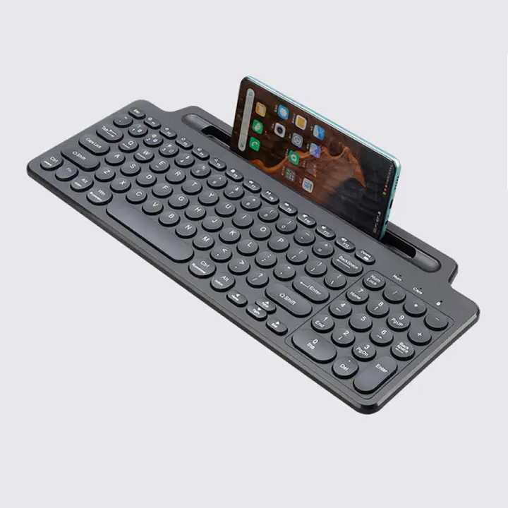 Teclado Inalámbrico Bluetooth Con Ratón Y Ranura Para Tarjeta Teclado Numérico Para Android IOS Desktop Laptop PC Gamer Multifuncional Sin Retroiluminación - 1