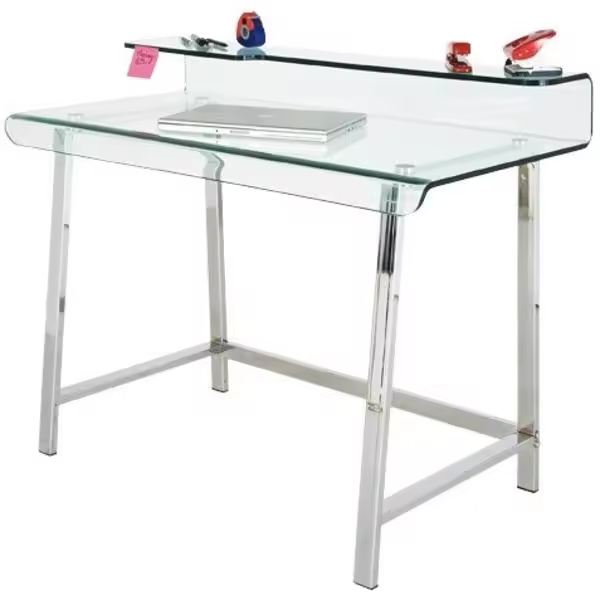 Mesa ASTER, acero inoxidable, cristal, 110 x 56 cms - 1