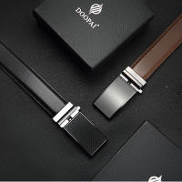 Cinturón De Cuero Genuino Para Hombre Automático Moda Casual Ancha 3.5cm Fijación Ratchete Para Pantalones Y Cintura - details 0