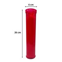 Vadeincienso Velon liturgico extralargo  rojo  26  x 6 cm  lote de 6 u. elaborados con parafinas   390 gramos cada uno 120 horas de combustión  fabricado en España  entrega en 24/72 horas  a la península  y Portugal descuentos por cantidad - details 1