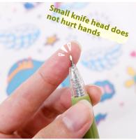 Cuchillo De Arte Con Refil Para Scrapbooking Herramienta De Corte Y Pegatinas Suministros Escolares Y DIY Caja Express - details 7