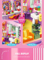 Mini Puzzle 3D De Calle Ciudad Con Café Tienda De Pelucas Y Salón De Belleza Bloques Creativos Para Decoración De Habitación Juguetes Para Niños Regalo De Cumpleaños Para Amigos - details 9