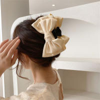 Cepillo De Pelo Elegante Para Mujeres Doble En Satén Estilo Francés Accesorio De Moda Para El Cabello Clip De Burbuja Con Lazo - details 2