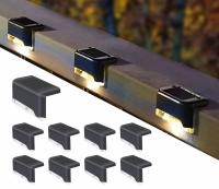 12 luces solares para cubierta, acabado de bronce, impermeable, lámpara solar LED para caminos al aire libre, patio, escaleras, escalones y vallas. (Luz blanca, luz cálida y luz de color son opcionales.) - details 9