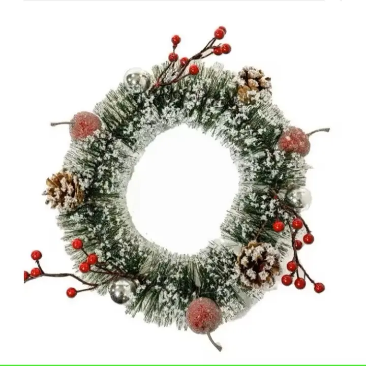 Corona de Navidad Decoraciones Colgantes de Navidad Decorar Chimeneas Puertas y Ventanas - 1