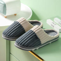 Zapatillas De Casa Para Hombres Y Mujeres Invierno Calientes De Peluche Algodón Con Tacón Alto Suela EVA Zapatos Unisex - details 10