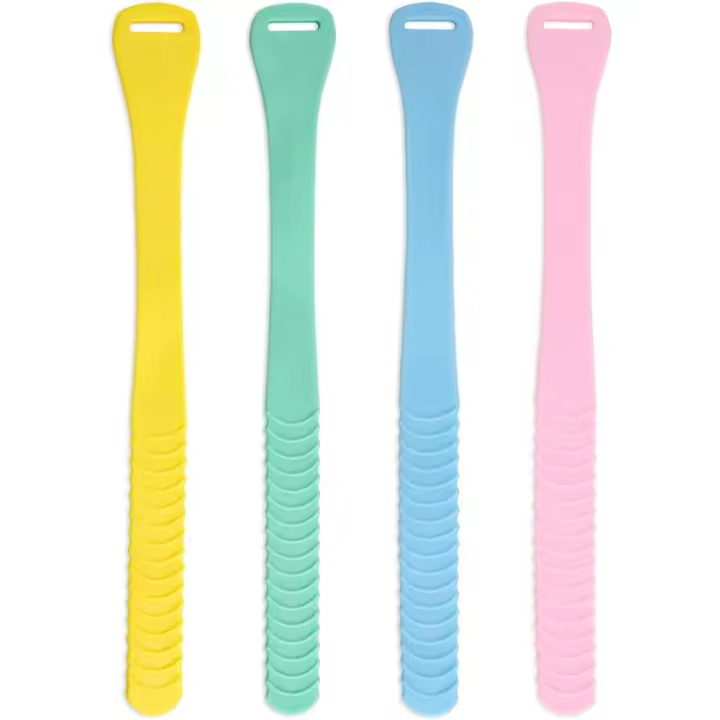 4 PCS Toilet Seat Lifter Handle Silicone Strip, Toilet Lid Lifter Touch Free Toilet Seat Cover Lift Handle Holder Bathroom Accessoriesl (4 Colors) - 1