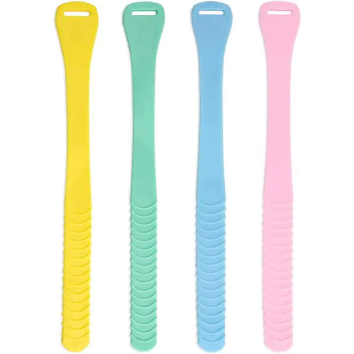 4 PCS Toilet Seat Lifter Handle Silicone Strip, Toilet Lid Lifter Touch Free Toilet Seat Cover Lift Handle Holder Bathroom Accessoriesl (4 Colors) - 1