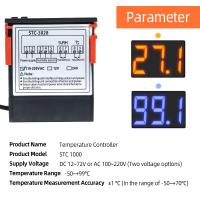 Controlador De Temperatura Digital STC-1000 STC-3000 Con Sensor LED Termómetro Higrómetro Relé Termostato Regulador 12V 24V 220V Para Hogar - details 17