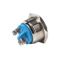 Botón De Push Para Coche Impermeable 19mmInterruptor Momentáneo De 12V Material Metálico Resistente Al Agua Para Automóviles - details 2