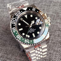 Reloj De Diversión GMT Para Hombres Con Movimiento NH34A Automático Acero Inoxidable Luminoso Correa Jubilee Hebilla Deslizante 200m Impermeable - details 20