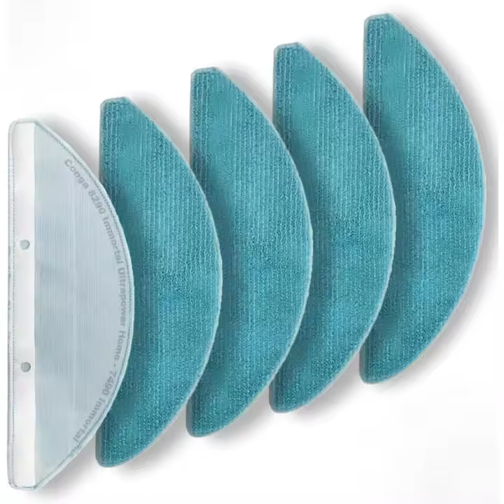 MultiAccesorios Pack de 5 Mopas de Fregado Compatible con Cecotec Conga 7490 y 8290 Immortal, Recambios Lavables y Reutilizables, Compatible con Modelos 8290 Immortal Ultrapower Home y 7490 Immortal Home X-Treme, Máxima Durabilidad y Rendimiento en Limpie - 1