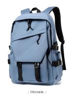 Mochila impermeable de poliéster para hombre, morral sencillo de 15 pulgadas, de Color sólido, a la moda, para ordenador de estudiante y pareja - details 19