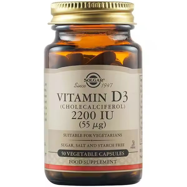 Solgar - Vitamina D3 2200 IU 55 μg - 50 capsulas - 1