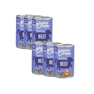 Comida humeda EDGAR COOPER para perros ADULT Ternera 6 x 400 gr - 1