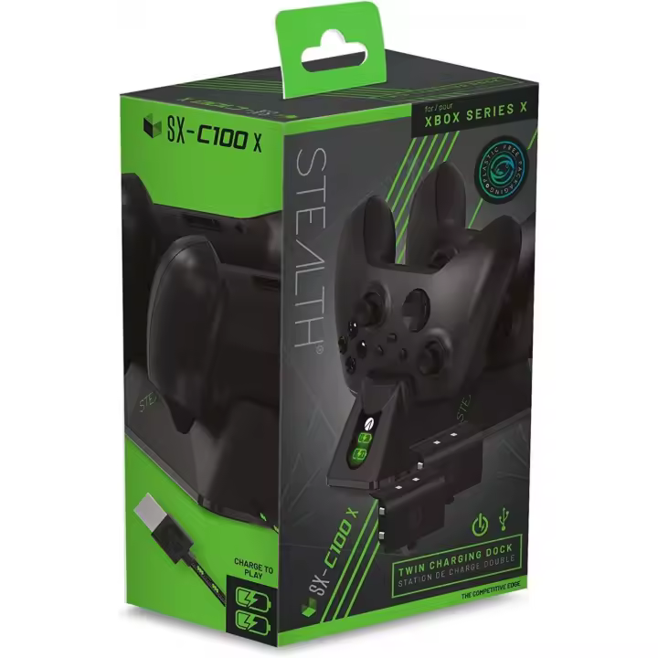 Stealth Gear Cargador Batería Xbox con Indicadores LED y 2 Baterías Incluidas - 1