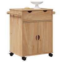 vidaXL Carrito de cocina OTTA madera maciza de pino 59x45x80 cm - details 0