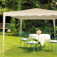 Cenador desmontable jardín 300x300x240 cm crema Aktive - details 6