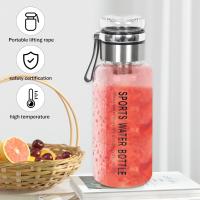 Botella de Vidrio Borosilicato 1L con Funda de Neopreno – Reutilizable, sin BPA – Para Gimnasio, Oficina, Escuela, Agua y Bebidas Deportivas - details 1