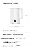 Hervidor Eléctrico Mijia 1.7L Acero Inoxidable 316L 1800W Calentamiento Rápido Desconexión Automática 360 Grados Rotación - details 15