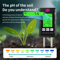 Medidor De pH Del Suelo 6 En 1 Con Medidor De Luz Solar Humedad Ambiental Temperatura Y Nutrición Fertilitzador Analizador De Suelo Para Jardín - details 5