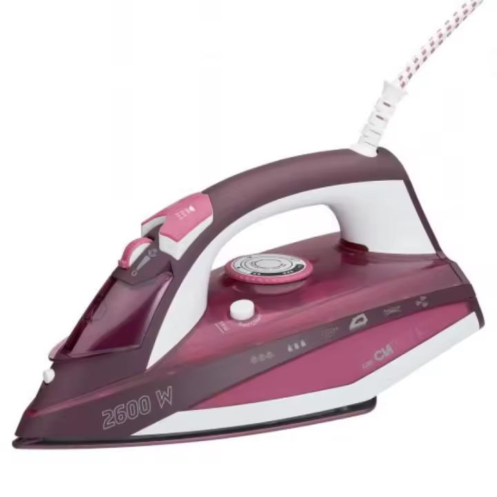 Clatronic DB 3705 Plancha a vapor Suela de cerámica 2600 W Rosa - 1