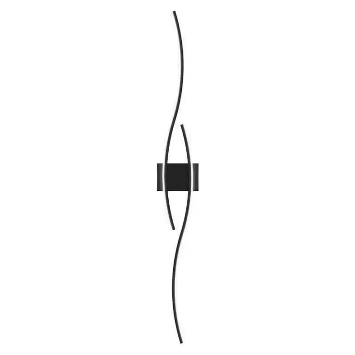 Lámpara De Pared LED Negra Y Blanca Para Sala De Estar TV Sofá Iluminación Interior Moderna En Largo Tira LED AC85-265V - 1