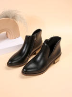 SP Botas Chelsea nuevo Botas de Mujer Botas Gruestas Tacón Bajo Botas de cuero botines retro Primavera y botas individuales Botas Cortas Mujer, - details 9