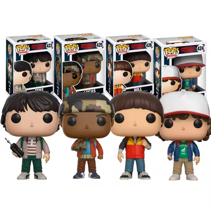 Funko Pack 4 Funkos Lucas Binoculars Willl Dustin Buyers Mike Wallkie Takie Stranger Things 426  424 423 425  Funko  Pop Vinyl Figura Pop Vinyl - 1