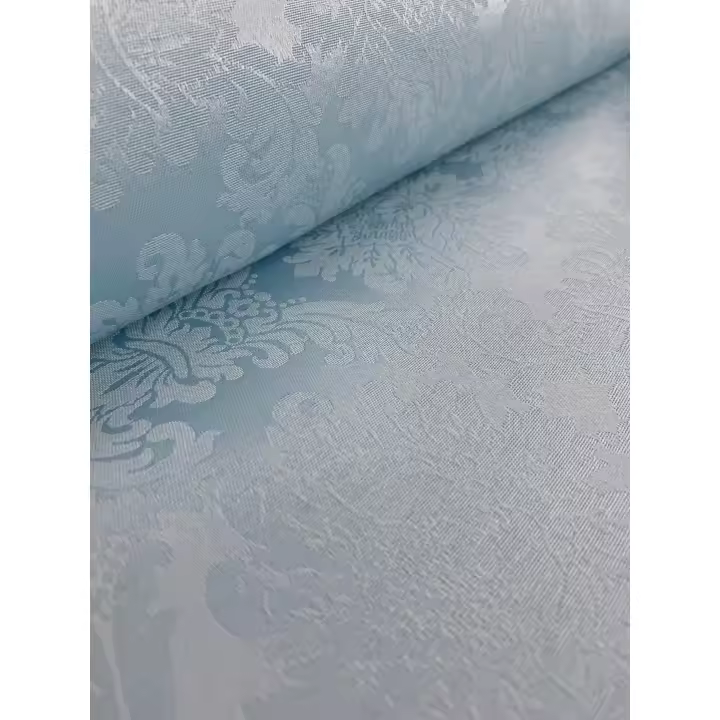 Tejidos Ortuño-Tela de Damasco Celeste, Tela Jacquard , decorar hogar, cortinas, manteles, Iglesias, Cofradías, Tapizados,1m x Ancho 2.80m - 1