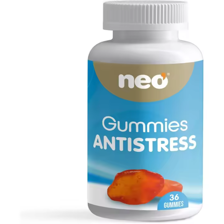 NEO - Melisa, Rodiola, Azafrán y Gaba - 36 Gummies - Bote 1 Mes - Favorecen la Relajación, el Descanso Óptimo y Reducir el Estrés - Antiestres Gummies - 1